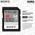Sony 64GB SF-M UHS-II SDXC Memory Card (Sony Malaysia Warranty)